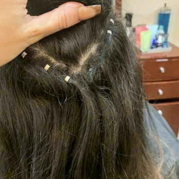 Anna Bianca Hair - 4 days later getting them out and it's getting knotted - Hair Stylists Near Me - Redlands, California Anna Bianca Hair - 4 days later getting them out and it's getting knotted - Hair Stylists Near Me - Redlands, California
