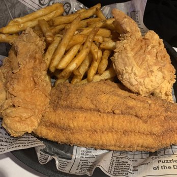 King Claw - Juicy Seafood & Bar - Fried Catfish Basket and Chicken Tender Basket - Seafood Near Me - Morrow, Georgia