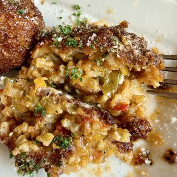 The Cheesecake Factory - Close-up of the Jambalaya Arancini. Lots of good stuff inside a crispy shell. - Desserts Near Me - Anaheim, California The Cheesecake Factory - Close-up of the Jambalaya Arancini. Lots of good stuff inside a crispy shell. - Desserts Near Me - Anaheim, California