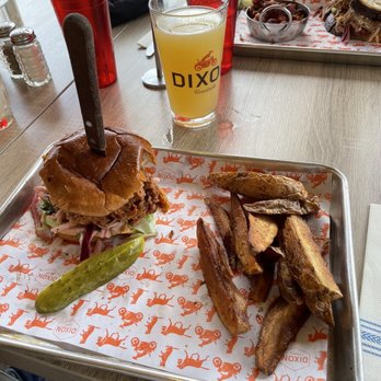Dixon Roadside - Fried chicken sandwich with steak fries - Comfort Food Near Me - Woodstock, New York Dixon Roadside - Fried chicken sandwich with steak fries - Comfort Food Near Me - Woodstock, New York
