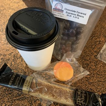 Copper Rock Coffee Company - House blend coffee, apricot macaron, chocolate covered espresso beans, and pumpkin spice biscotti - Coffee & Tea Near Me - Appleton, Wisconsin