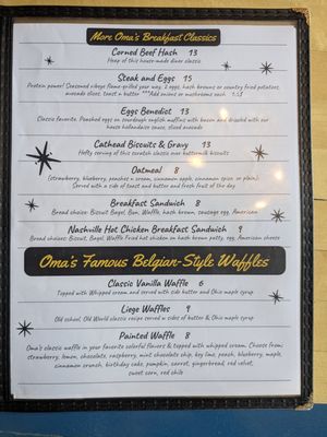Menu photo 1 Oma's Waffle Diner Greenwich, OH Menu photo 1 Oma's Waffle Diner Greenwich, OH