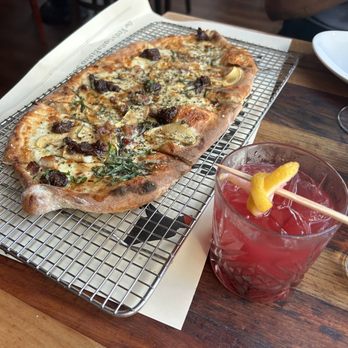 Von's 1000Spirits - Sourdough pizza Apple fig and bacon - New American Near Me - Seattle, Washington Von's 1000Spirits - Sourdough pizza Apple fig and bacon - New American Near Me - Seattle, Washington