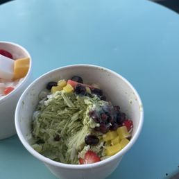 Matcha shaved ice cream