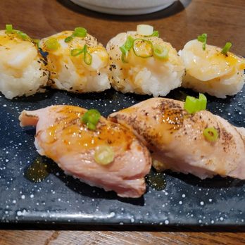 Umiya Sushi - Seared scallop and seared tuna sushi - Sushi Bars Near Me - Houston, Texas Umiya Sushi - Seared scallop and seared tuna sushi - Sushi Bars Near Me - Houston, Texas