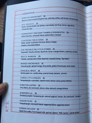 Menu photo 5 Kensington Street Social Chippendale, NSW