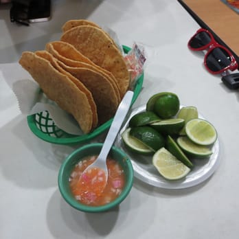 Mariscos El Veneno - Complimentary corn tortillas, lime, and spicy salsa. - Mexican Near Me - Atlanta, Georgia Mariscos El Veneno - Complimentary corn tortillas, lime, and spicy salsa. - Mexican Near Me - Atlanta, Georgia