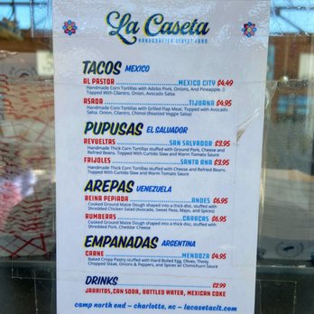 La Caseta - Menu - Latin American Near Me - Charlotte, North Carolina La Caseta - Menu - Latin American Near Me - Charlotte, North Carolina