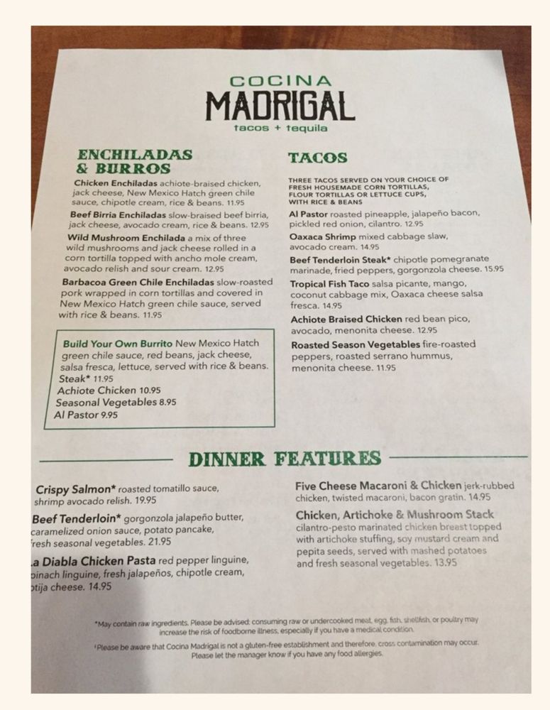 Menu From Website Yelp