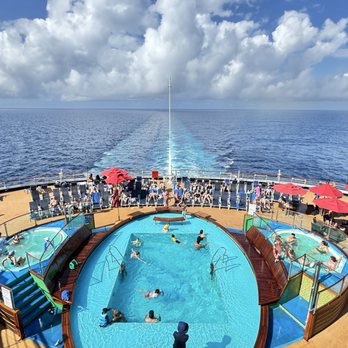 Carnival Breeze - Back end of ship, quieter area, seafood, bar - Boat Tours Near Me - Galveston, Texas