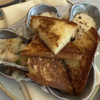 Joyce - Oysters Bienville Cheesy and garlicky. The toast was so buttery and a good accompaniment to the oysters - Southern Near Me - Los Angeles, California Joyce - Oysters Bienville Cheesy and garlicky. The toast was so buttery and a good accompaniment to the oysters - Southern Near Me - Los Angeles, California