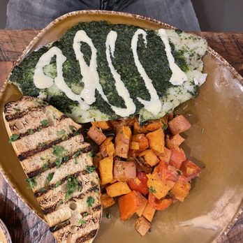 Urban Plates - Barramundi w sweet potatoes - Salad Near Me - Pasadena, California
