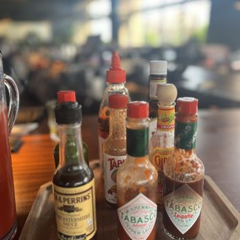 Great Divide Brewery & Roadhouse - Hot sauces for Bloody Mary bar - New American Near Me - Lone Tree, Colorado