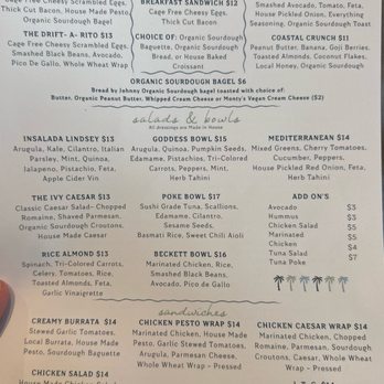 Drift Palm Beach - Menu - Coffee & Tea Near Me - Palm Beach, Florida