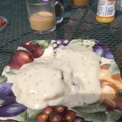 Costello Coffee House - 1/2 order of biscuits and sausage gravy. Best I have had:)