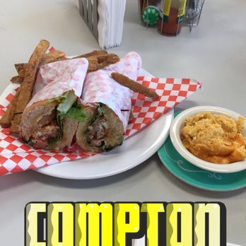 Alma's Place - Po'Boy Catfish&Shrimp Sandwich; Home made Fries and Mac N Cheese! Excellent!! - Desserts Near Me - Compton, California
