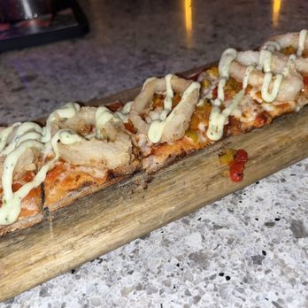 Crazy About You - Calamari Al Pepperoncini Flatbread - Mediterranean Near Me - Miami, Florida Crazy About You - Calamari Al Pepperoncini Flatbread - Mediterranean Near Me - Miami, Florida