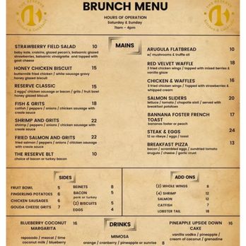 Reserve Kitchen & Cocktails - Menu - Cigar Bars Near Me - Conyers, Georgia Reserve Kitchen & Cocktails - Menu - Cigar Bars Near Me - Conyers, Georgia