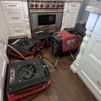 ProCare Services - Wet kitchen cabinet dry-out underway. In an attempt to save the cabinets, we are trying a less invasive route. - Damage Restoration Near Me - Mission Viejo, California ProCare Services - Wet kitchen cabinet dry-out underway. In an attempt to save the cabinets, we are trying a less invasive route. - Damage Restoration Near Me - Mission Viejo, California