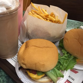 Ted's Hot Dogs - Two delicious bacon cheeseburgers, a split (fries & rings) and some milkshakes! - Hot Dogs Near Me - Tempe, Arizona Ted's Hot Dogs - Two delicious bacon cheeseburgers, a split (fries & rings) and some milkshakes! - Hot Dogs Near Me - Tempe, Arizona