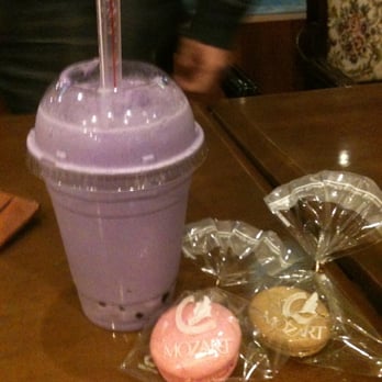 Cafe Mozart Bakery - Taro bubble tea and macarons make a cute combination - Bakeries Near Me - Atlanta, Georgia Cafe Mozart Bakery - Taro bubble tea and macarons make a cute combination - Bakeries Near Me - Atlanta, Georgia