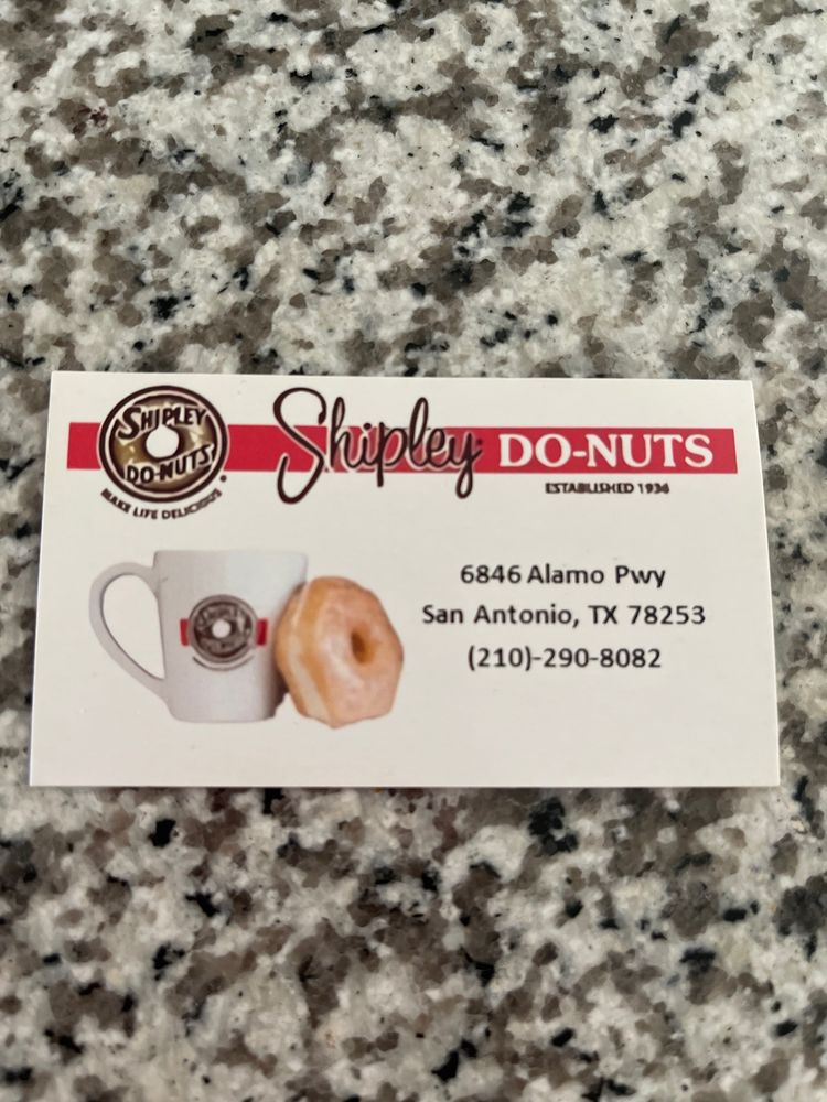 SHIPLEY DONUTS Updated July 2024 6846 Alamo Pwy, San Antonio, Texas Donuts Phone Number