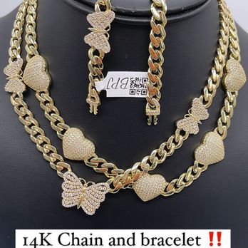 Boston Precious Jewelry - 14k Mónaco with Butterfly and Heart Links - Jewelry Near Me - Boston, Massachusetts Boston Precious Jewelry - 14k Mónaco with Butterfly and Heart Links - Jewelry Near Me - Boston, Massachusetts