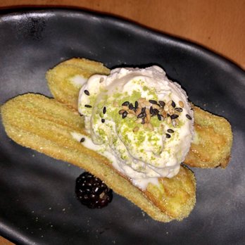 Sojo Ramen - Green tea churros w/ vanilla ice cream - Ramen Near Me - Las Vegas, Nevada Sojo Ramen - Green tea churros w/ vanilla ice cream - Ramen Near Me - Las Vegas, Nevada