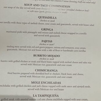 Los Arroyos - Lunch menu 4/26 - Bars Near Me - Carmel, Indiana