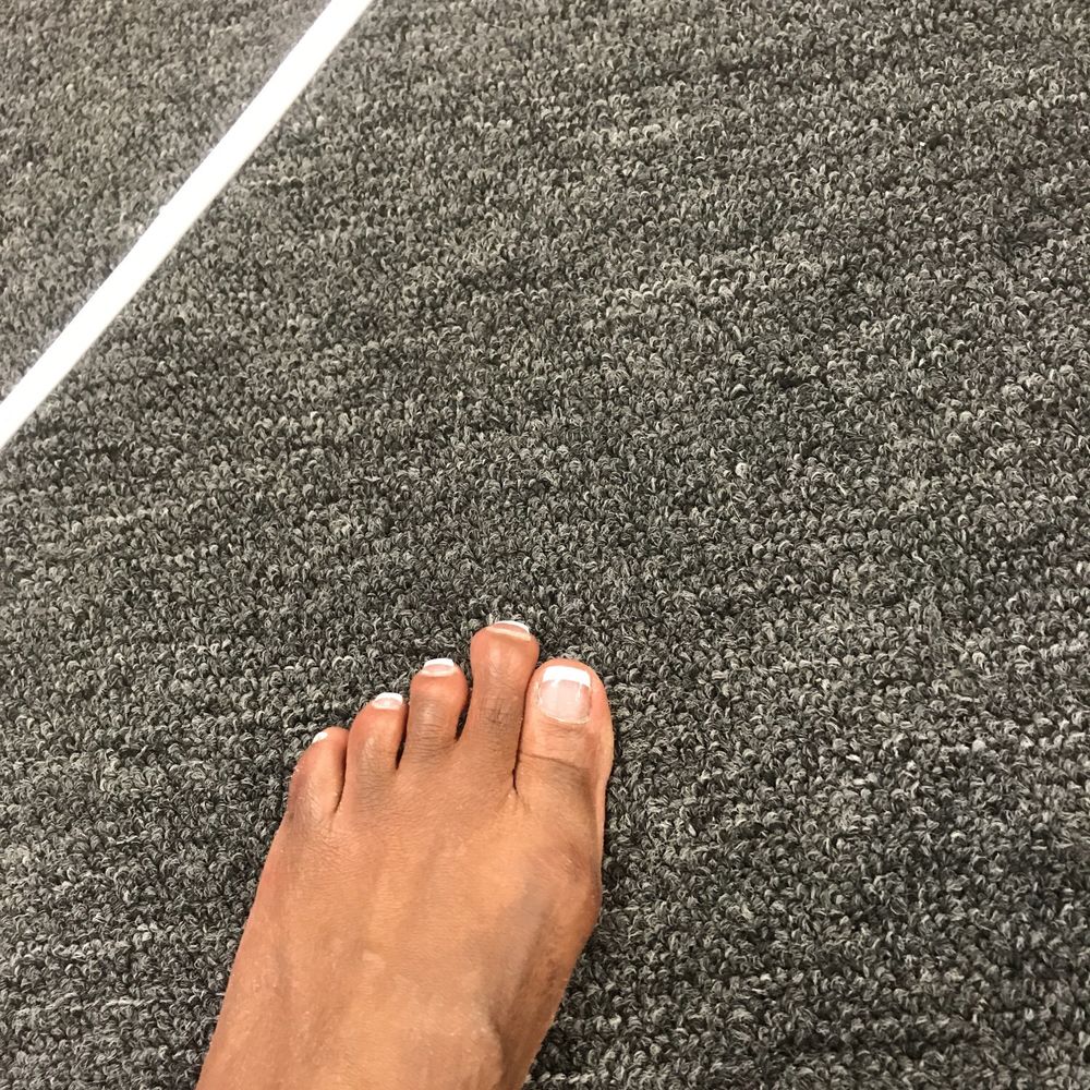 Ignore my long toe but French Manicure from pediatric