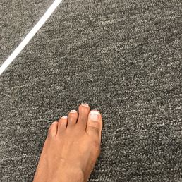 Ignore my long toe but French Manicure from pediatric Ignore my long toe but French Manicure from pediatric