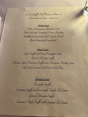 Menu photo 6 Le Souffle Carmel-by-the-Sea, CA Menu photo 6 Le Souffle Carmel-by-the-Sea, CA