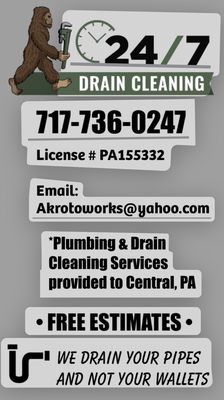 24/7 Drain Cleaning & Plumbing