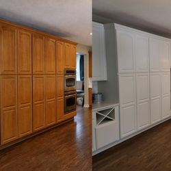 Ireland's Finest Painting - Cherry hills kitchen updated to white
