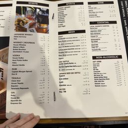 Drink menu Drink menu