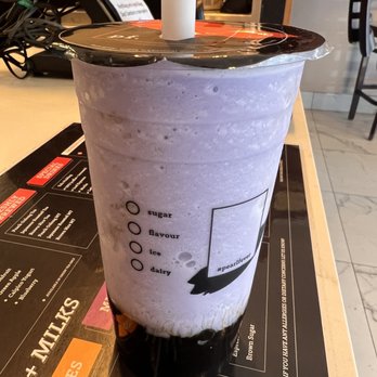 Pearl Fever Tea House - a smoothie in a plastic cup - Coffee & Tea Near Me - Surrey, British Columbia