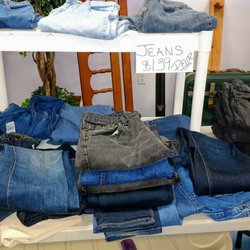 Gulfside Hospice Thrift Store - Denim rack