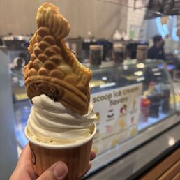 Vanilla icecream with Nutella filling
