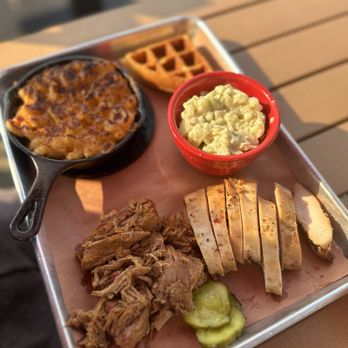 Dr. Rolf's Barbeque - Smoked chicken and pulled pork potatoe salad - Barbeque Near Me - Muskegon, Michigan