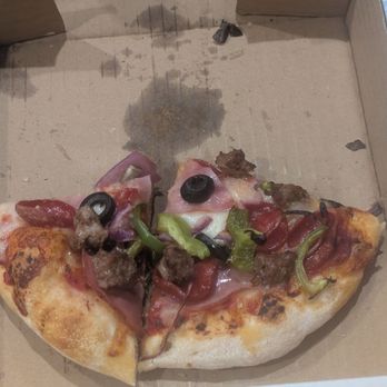 Viano's Pizza - Pizza that I actually got. Sorry ate two pieces that looked exactly the same. - Pizza Near Me - Riverside, California Viano's Pizza - Pizza that I actually got. Sorry ate two pieces that looked exactly the same. - Pizza Near Me - Riverside, California