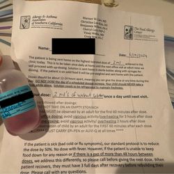 Allergy & Asthma Associates of Southern California - Started OIT for walnut, and got sent home with a solution labeled "peanut". Be careful!