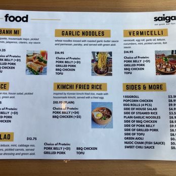 Saiga Vietnamese Eatery - Menu - Vietnamese Near Me - Orange, California