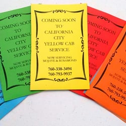 California City Yellow Cab - Flyers Half Sheet
