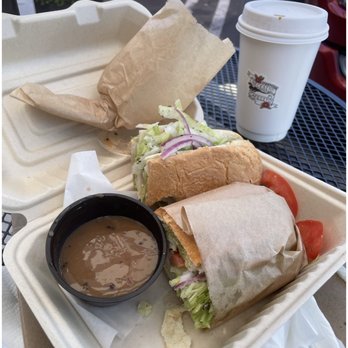 GrindHouse - Turkey pesto & latte drink - Cafes Near Me - Chula Vista, California