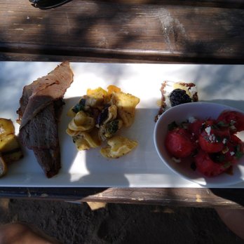 Bumgarner Winery - Tri tip, tortellini, roasted veggies and drunken watermelon. Yum! - Wineries Near Me - Fair Play, California Bumgarner Winery - Tri tip, tortellini, roasted veggies and drunken watermelon. Yum! - Wineries Near Me - Fair Play, California