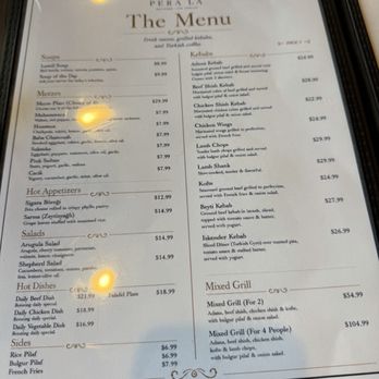 Pera La - Menu - Turkish Near Me - Los Angeles, California Pera La - Menu - Turkish Near Me - Los Angeles, California