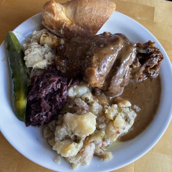 Tip Top Meats - Veal Shank with potato salad, red and white kraut - Meat Shops Near Me - Carlsbad, California