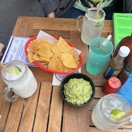 Margaritas, chip and guacamole Margaritas, chip and guacamole