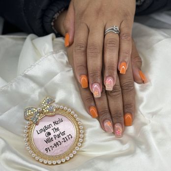 Ling Bori Nails - Vacation nails! Acrylic fill with hibiscus hand drawn flowers. - Nail Technicians Near Me - Lagrangeville , New York Ling Bori Nails - Vacation nails! Acrylic fill with hibiscus hand drawn flowers. - Nail Technicians Near Me - Lagrangeville , New York