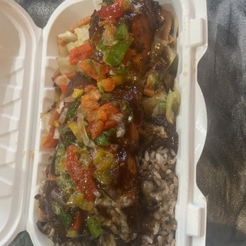 Glory Lounge - - Salmon and rice and beans and cabbage - Hookah Bars Near Me - Washington, DC, District of Columbia
